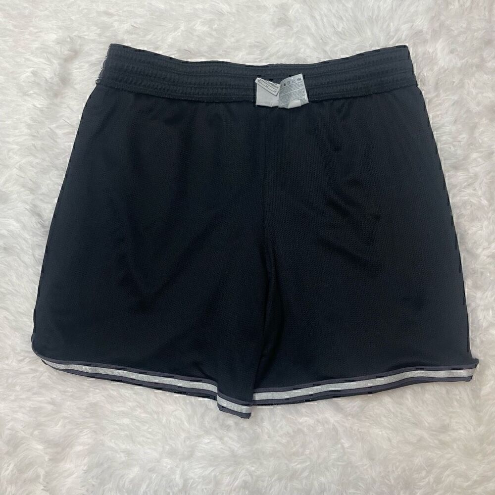 Nike Dri Fit Gym Shorts Retro Mesh Training Black Size Medium Lined Drawstring A - Picture 9 of 10